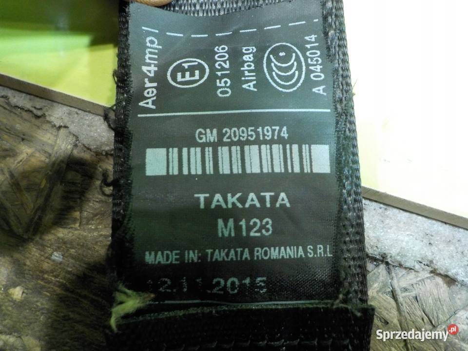 INSIGNIA A LIFT 16 CDTI 16r HB 5D pas Pasy bezpieczeństwa Suków