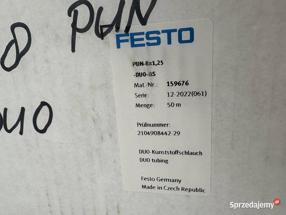 Festo 159676 PUN8X125DUOBS 50m Pozostałe mazowieckie Warszawa sprzedam