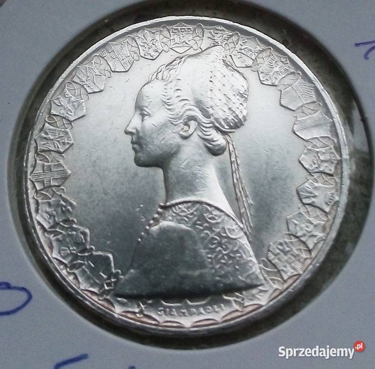 WŁOCHY 500 LIRÓW 1958 r SREBRO 0835 ŁADNA Kolekcje sprzedam