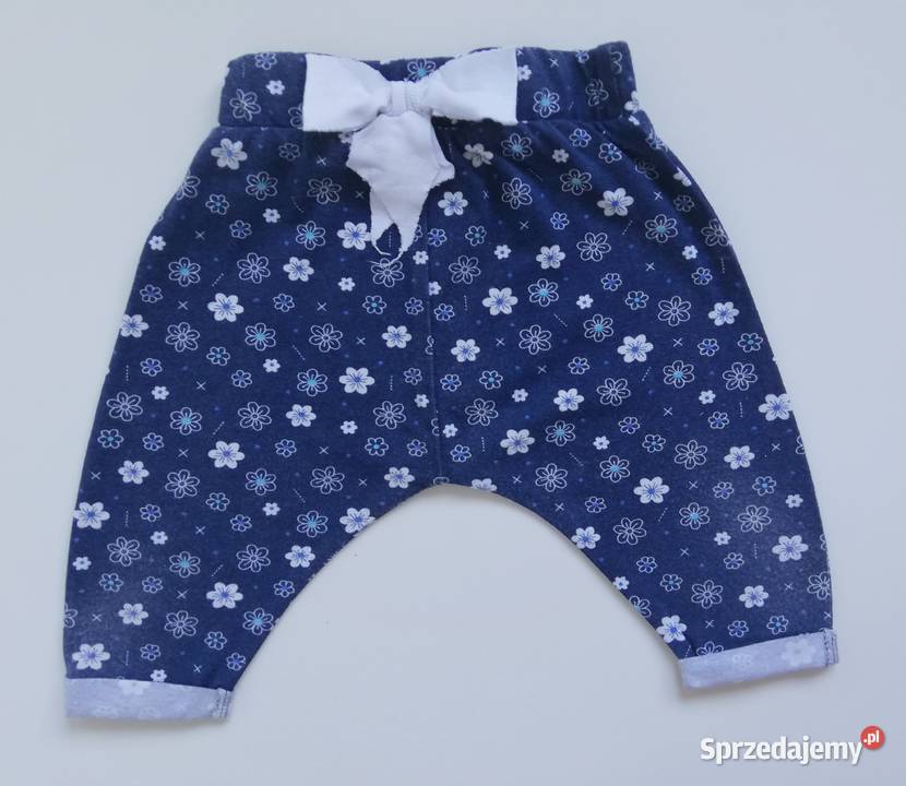 Spodnie letnie hamerki baggy kokardka Handmade Katowice sprzedam