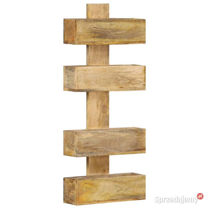 Ścienna półka na gazety 30x11x72 lite drewno
