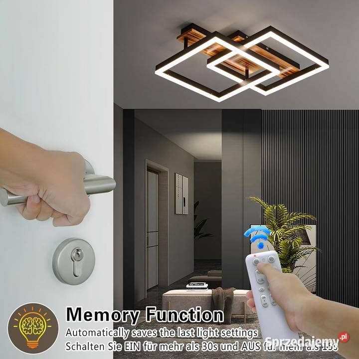 SEATAIN drewniana Lampa sufitowa LED 40W