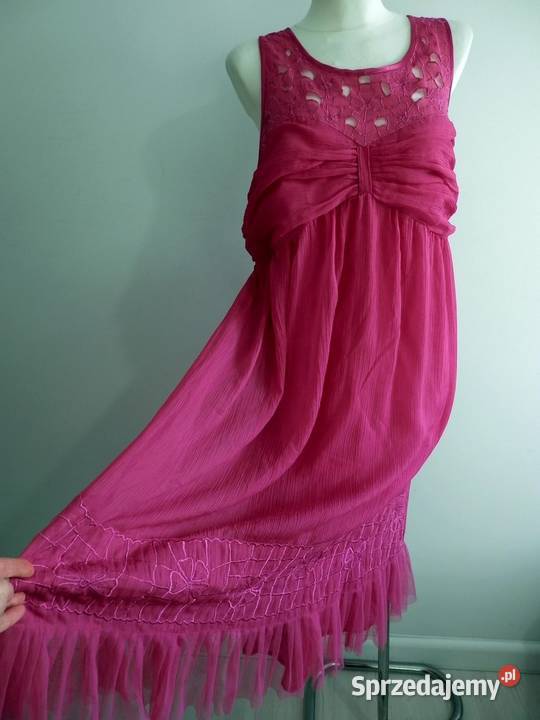 Sukienka Imprezowa Wieczorowa na Wesele Zwiewna różowy Łomża sprzedam