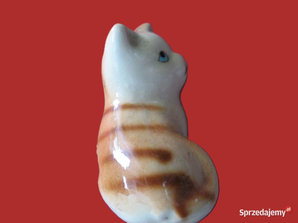 Kot miniatura figurka porcelana 4 x 4 x 2