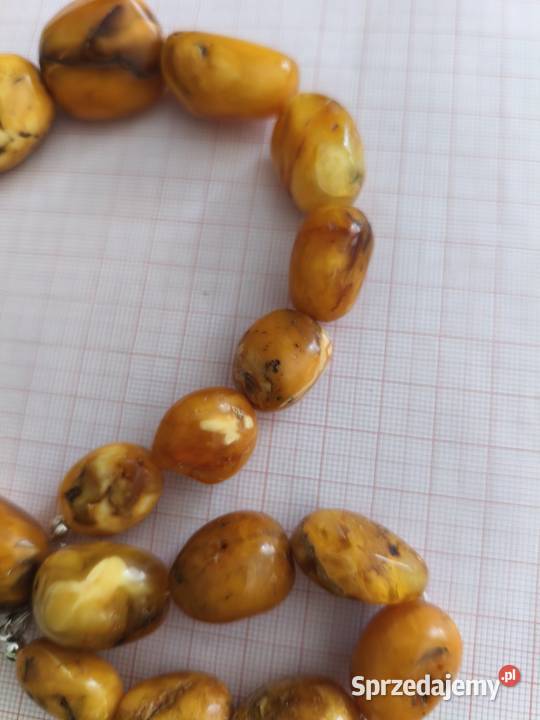 Naszyjnik Bursztyn Vintage Rękodzieło Białystok