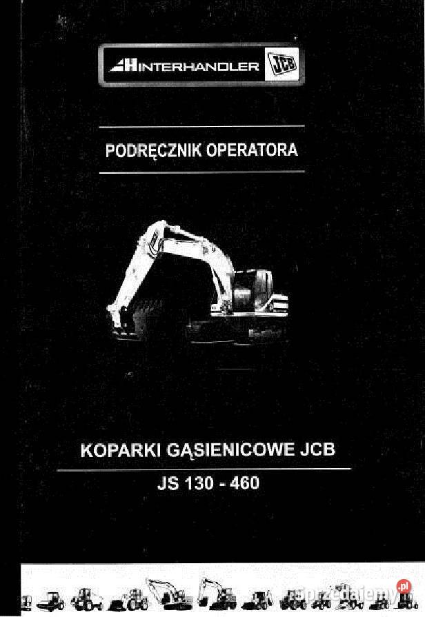 JCB JS 260 330 instrukcja operatora DTR Kielce sprzedam