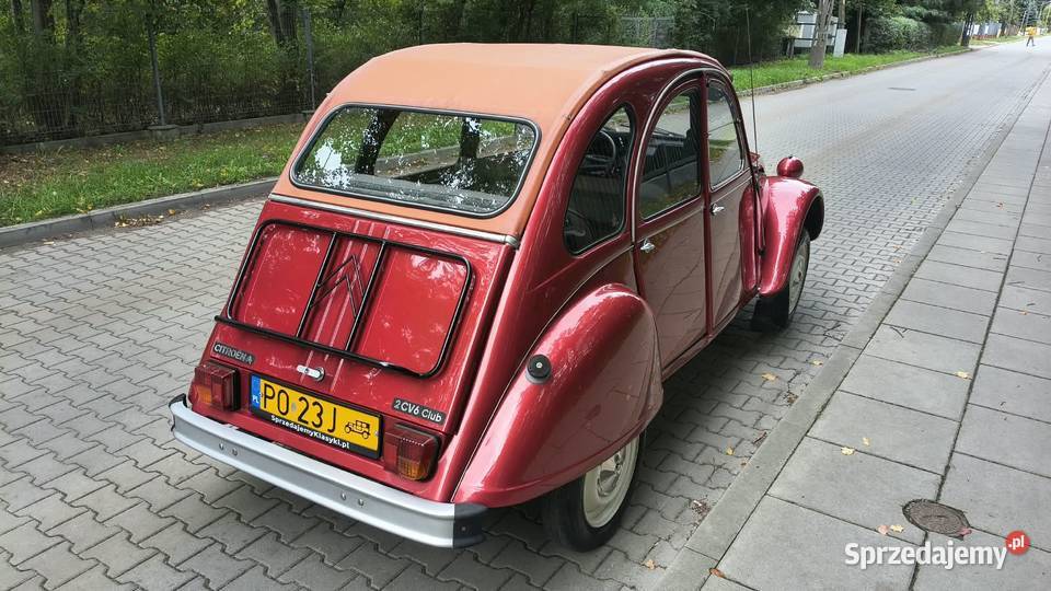 CITRON 2CV6 CLUB ŻÓŁTE TABLICE 1988 Kompleksowej welurowa tapicerka