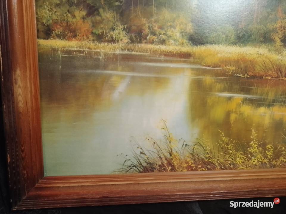 Pejzaż Helmut GlasslObrazStaw otoczony Świdnik sprzedam