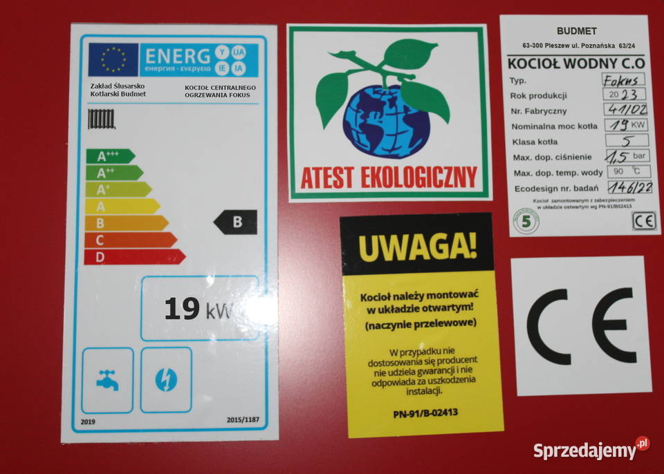KOTŁY 19 kW do 170 m2 UniwersumEKO KOCIOŁ Piece mazowieckie Konstancin-Jeziorna