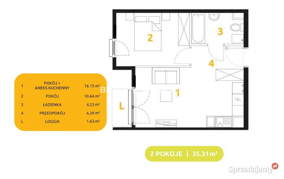 Mieszkanie Kraków 29 listopada 3531m2 2 pokoje małopolskie