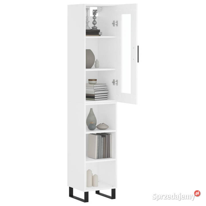 Wysoka szafka biała 345x34x180 materiał Pozostałe Warszawa
