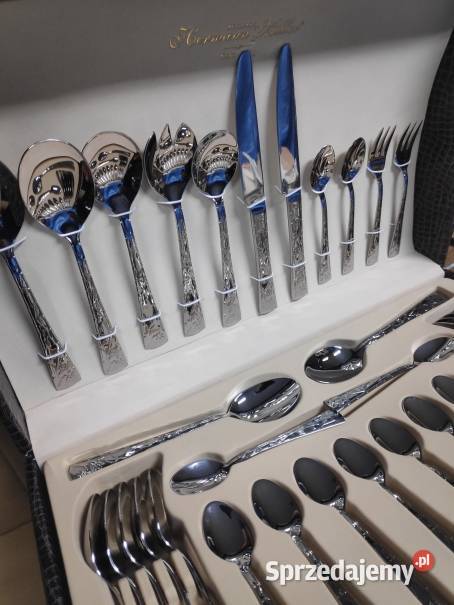 Sztućce lux Hermann Miller w kufrze 72 el połysk Łódź