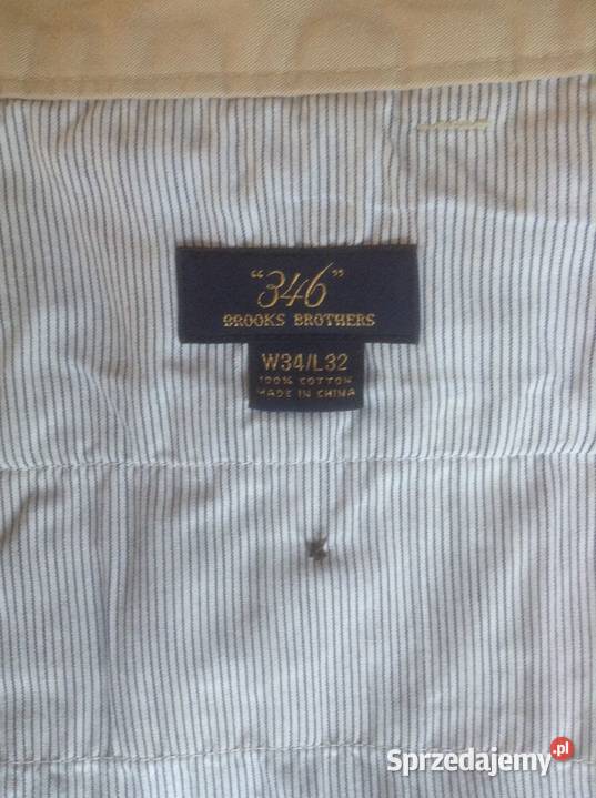 Spodnie męskie100 baw w34L32 BROOKS BROTHERS Opole