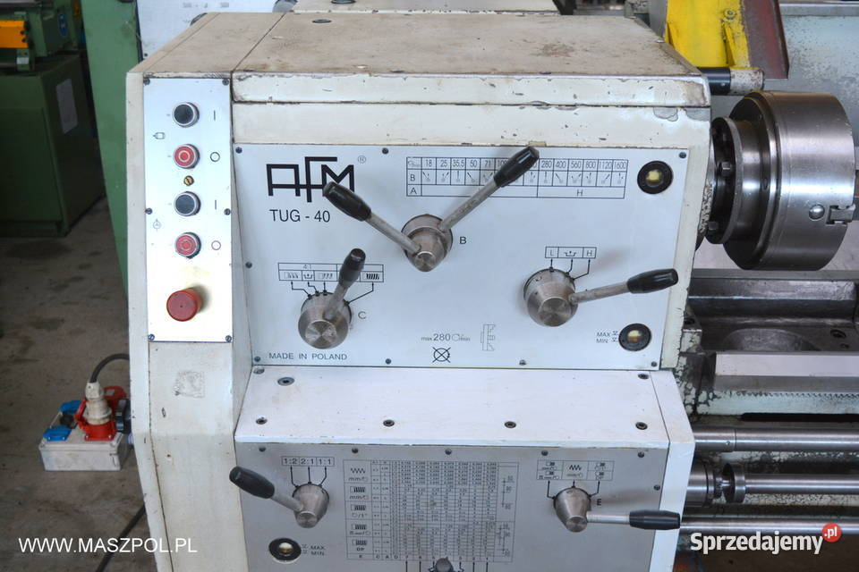 Tokarka TUG 40 x 1000 rb 2000 AFM ANDRYCHÓW Głowno
