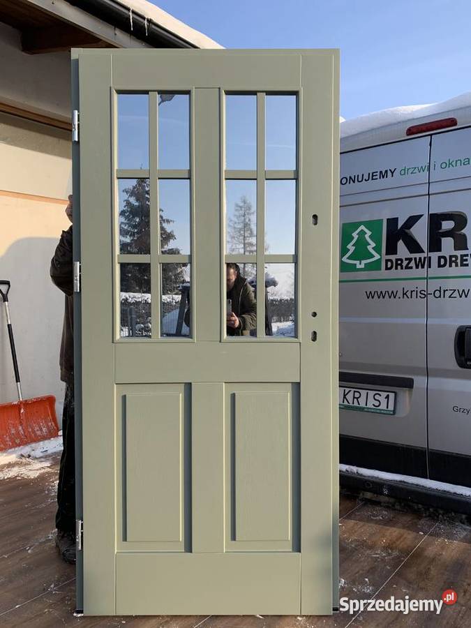 Drzwi zewnętrzne drewniane ANGIELSKIE RĘKI CAŁA Bobrowo