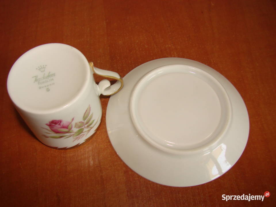 Hackefors Porslin filiżanka spodeczek Porcelana i szkło Pruszcz Gdański