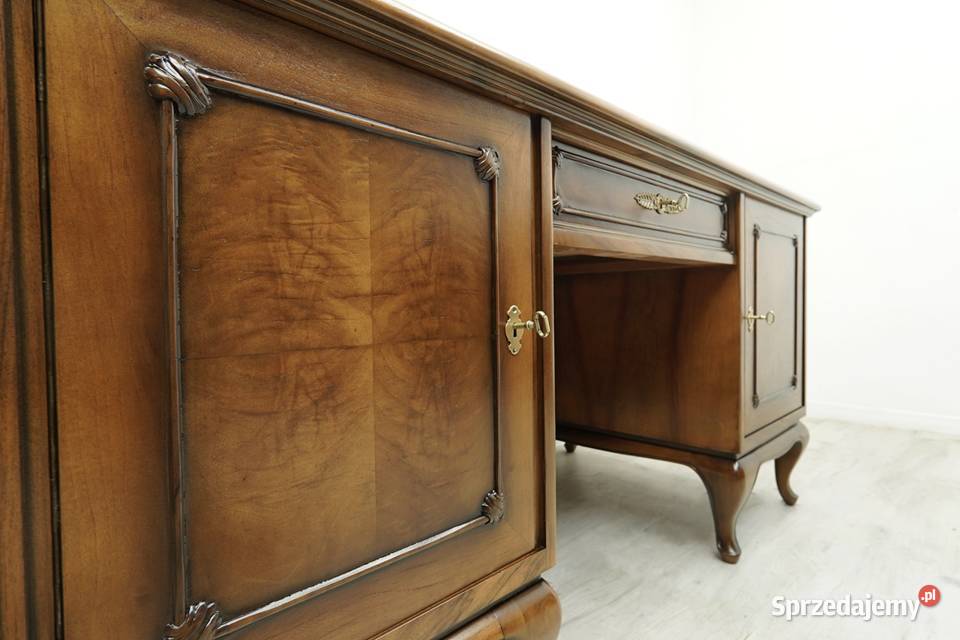 Dwustronne biurko chippendale z lat 40tych