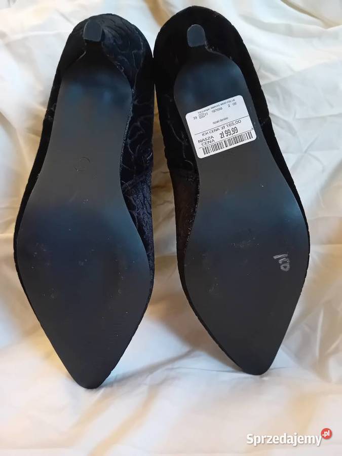 Buty botki kolor czarny motyw kwiatowy rozmiar Kraków sprzedam