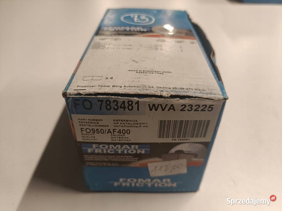 Opel Corsa C Combo PRZEDNIE KLOCKI HAMULCOWE osobowe Rudka