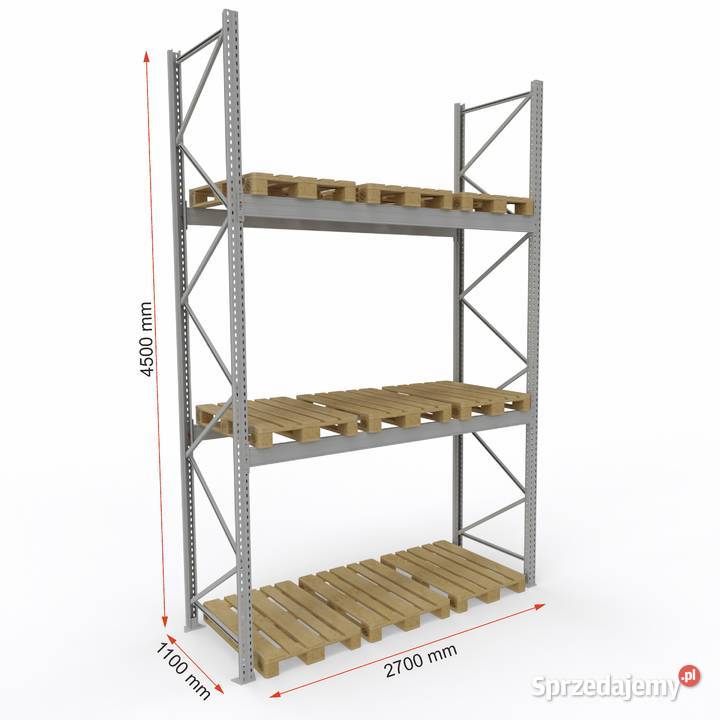 Regał paletowy wolnostojący H450 G110 L270 Warka