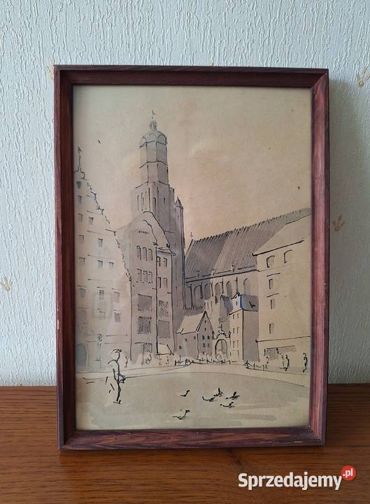 obraz Wrocław widok z placu gołębiego autor nn