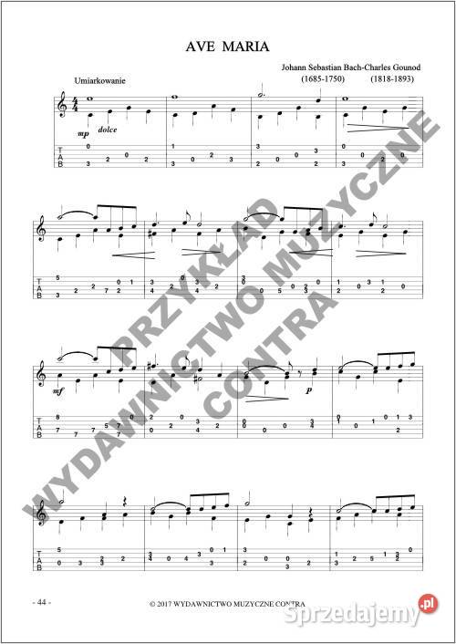 Łatwy Bach na gitarę nutytabulatury sprzedam