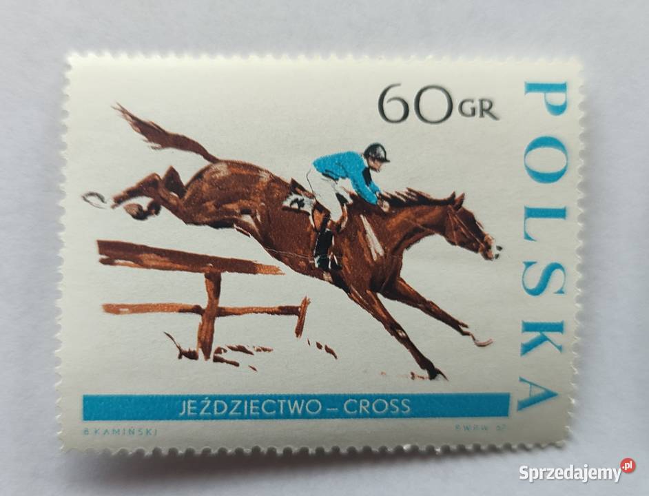 Znaczki pocztowe Polska 1967 JEŹDZIECTWO fi Pruszków