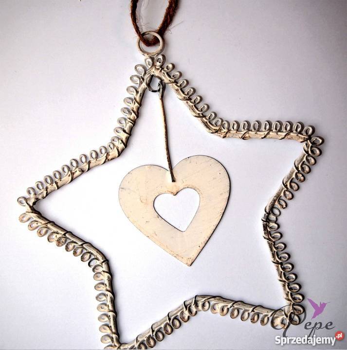 Zawieszka serce gwiazda