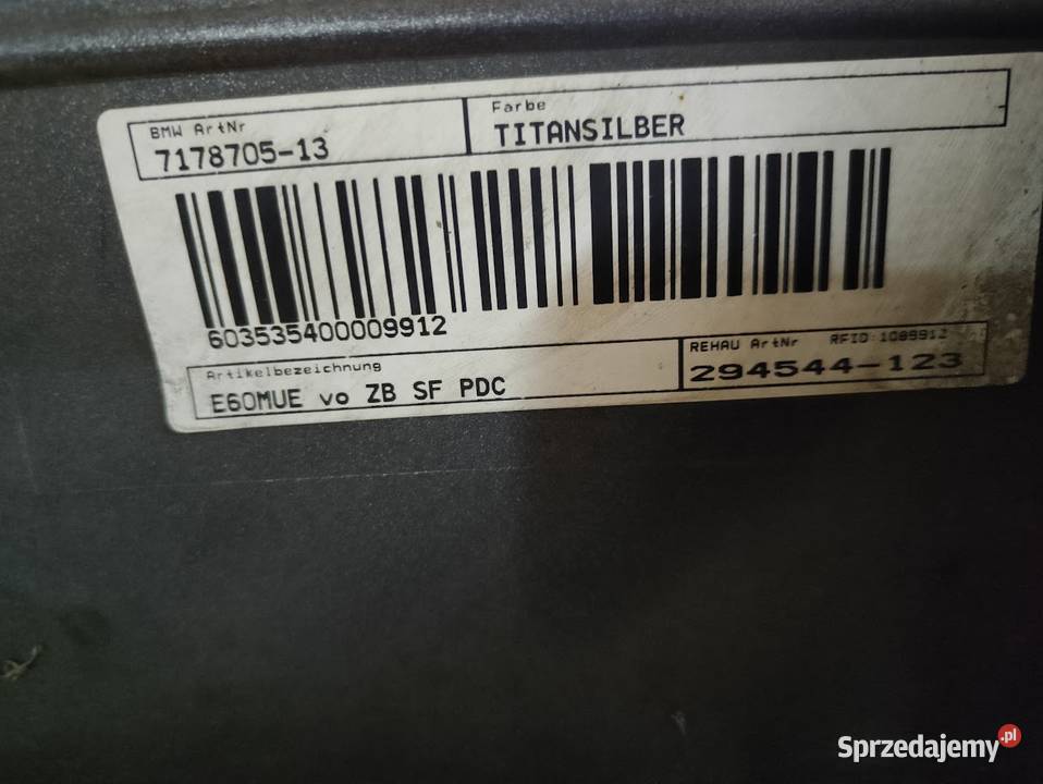 Zderzak Przód Przedni BMW 5 E60 E61 Lift 07 Karoseria Pleszew sprzedam