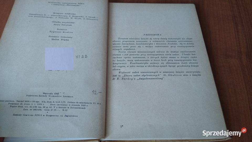 Równania nieoznaczone Ułamki łańcuchowe twarda Podręczniki Gdańsk