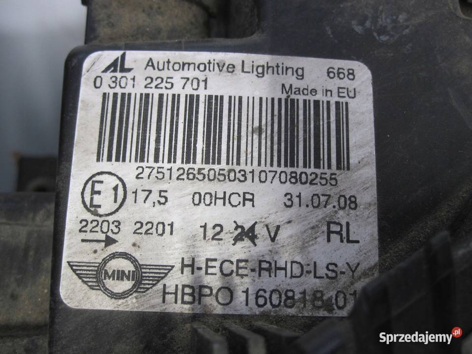 MINI CLUBMAN I 08r lampa lewa przód 0301225701 osobowe Kielce