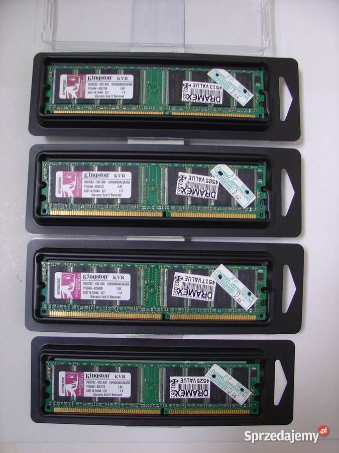 Pamięć RAM Kingston KVR400X64C3A256 komplet 4 Łódź