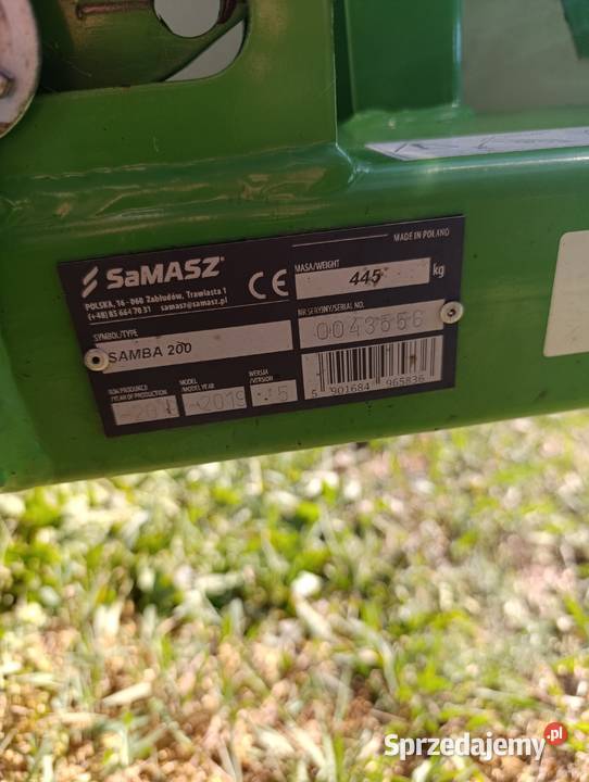 Kosiarka dyskowa samasz samba 2 m SaMasz podlaskie Krypno Kościelne