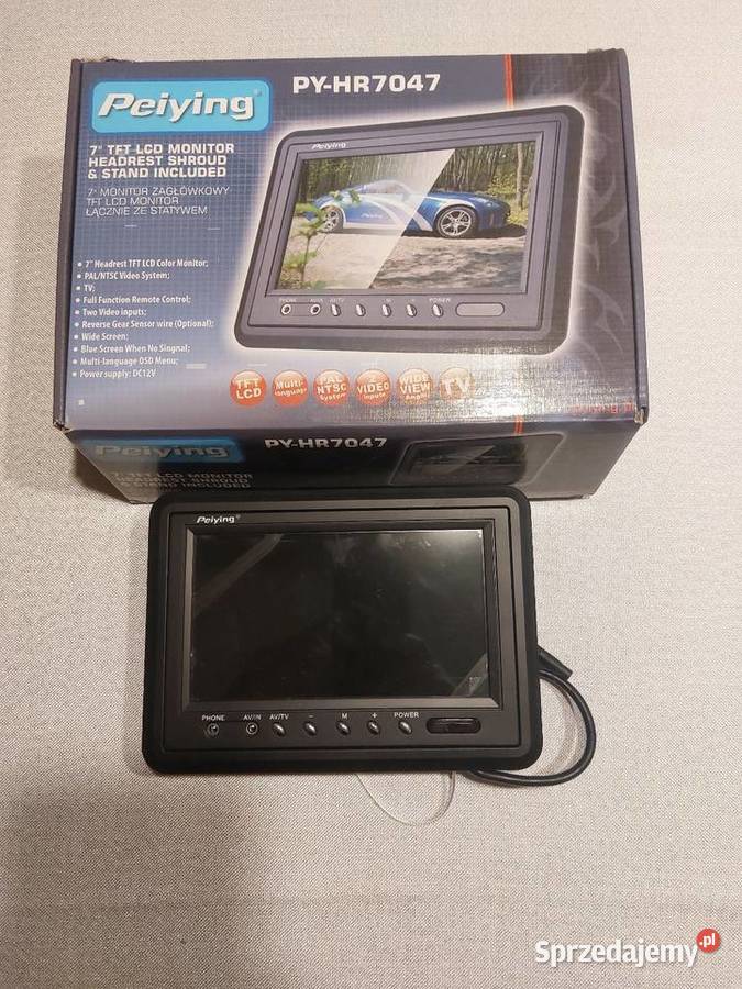 Monitor Car 7 zagłówkowy Peiying PYHR7047
