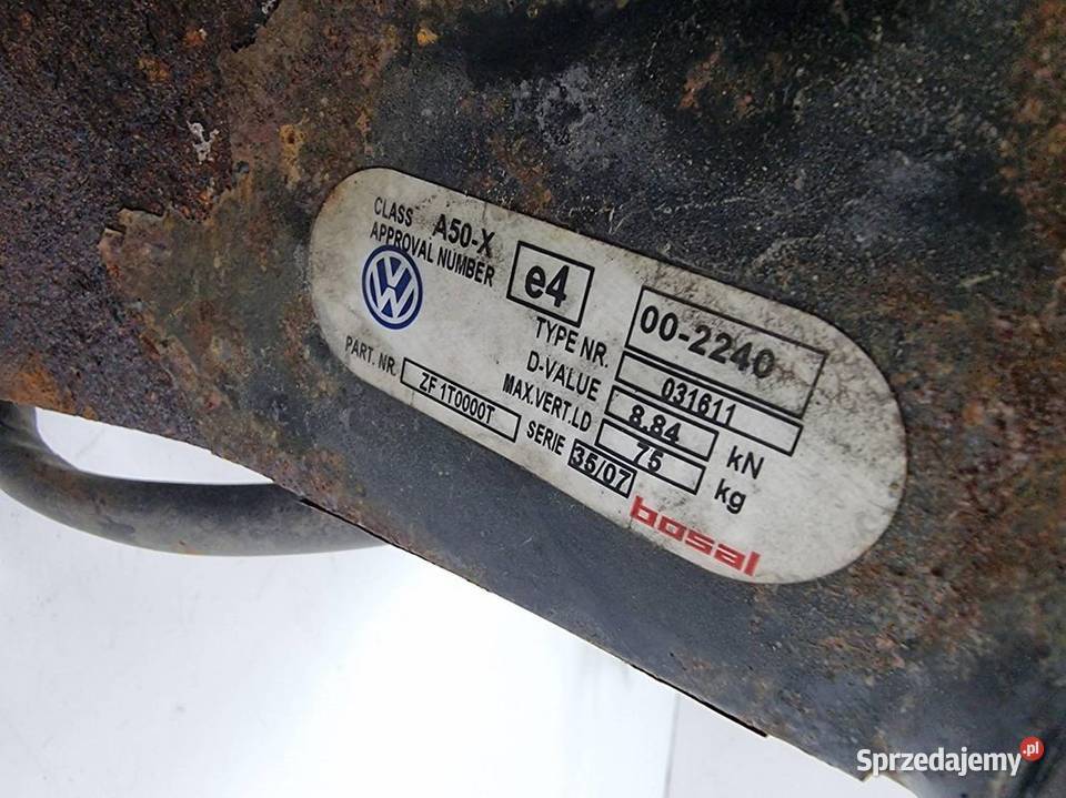 HAK HOLOWNICZY VOLKSWAGEN TOURAN A50X 031611 sprzedam