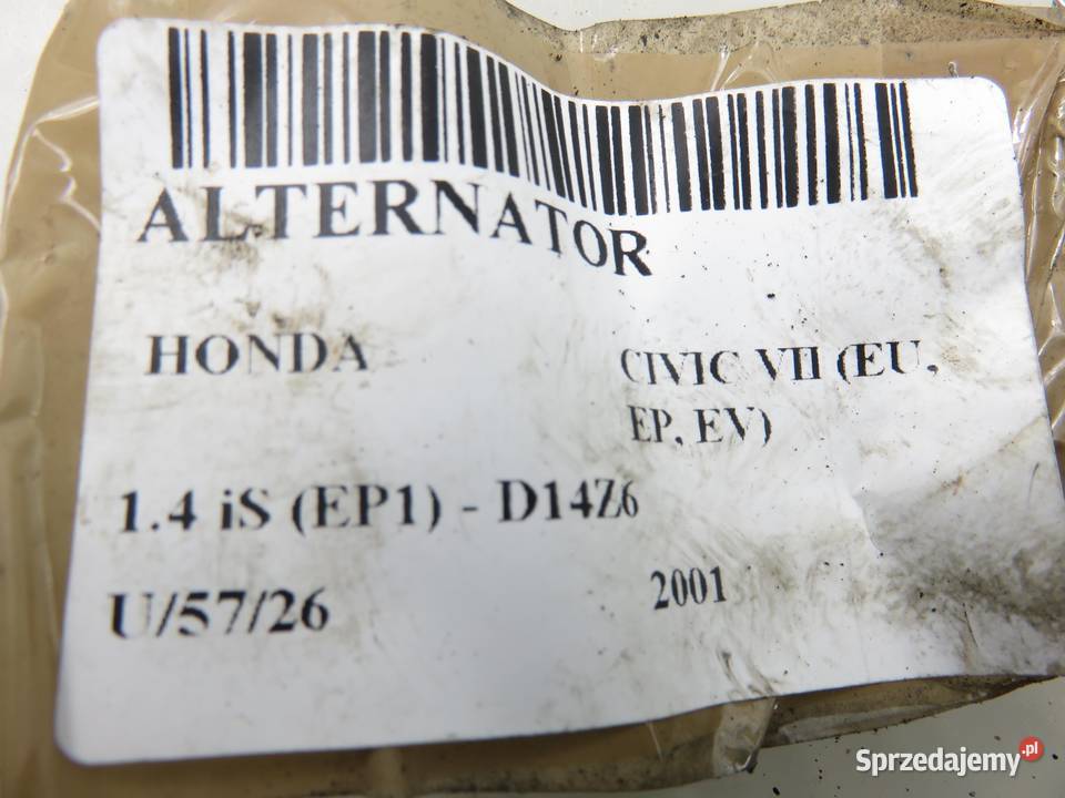 ALTERNATOR HONDA CIVIC VII 14 iS A5TA7091ZE osobowe małopolskie