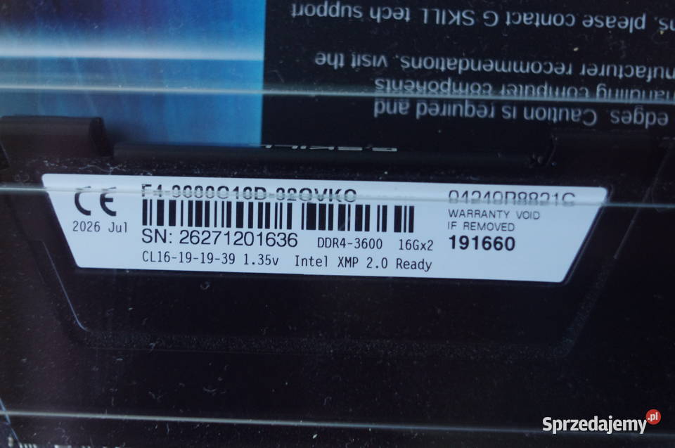 NOWA Pamięć RAM GSKILL Ripjaws V DDR4 32GB Budy Głogowskie