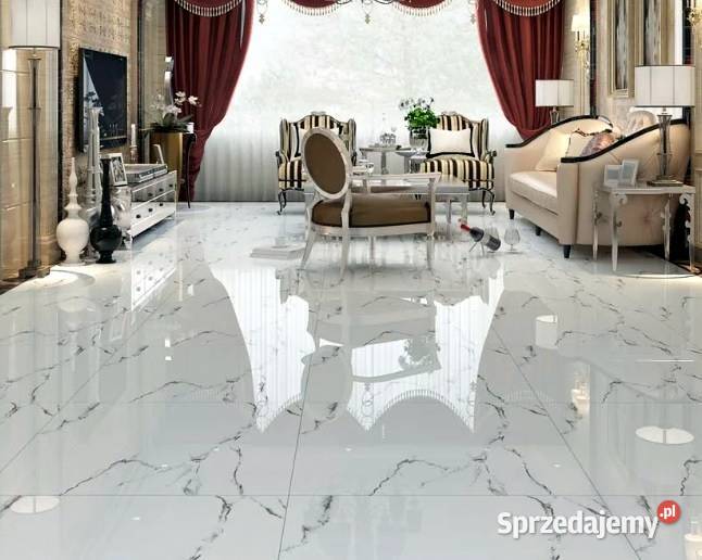 GRES CALACATTA WHITE 60X60 BIAŁY MARMUR POŁYSK Piotrków Trybunalski