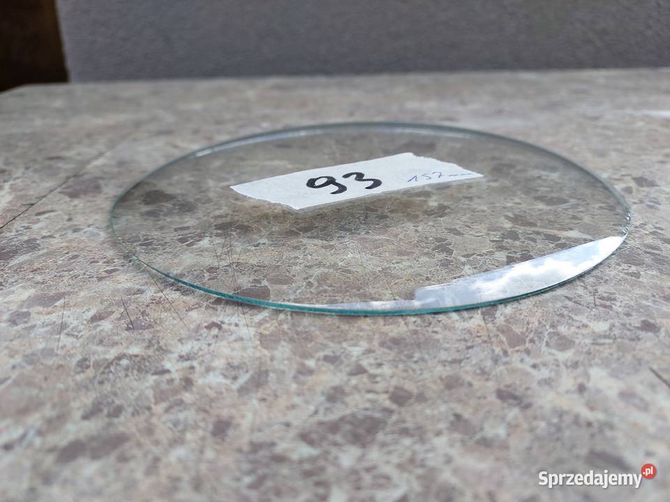93 Szkło szyba wypukła starego zegara 157mm Antyki