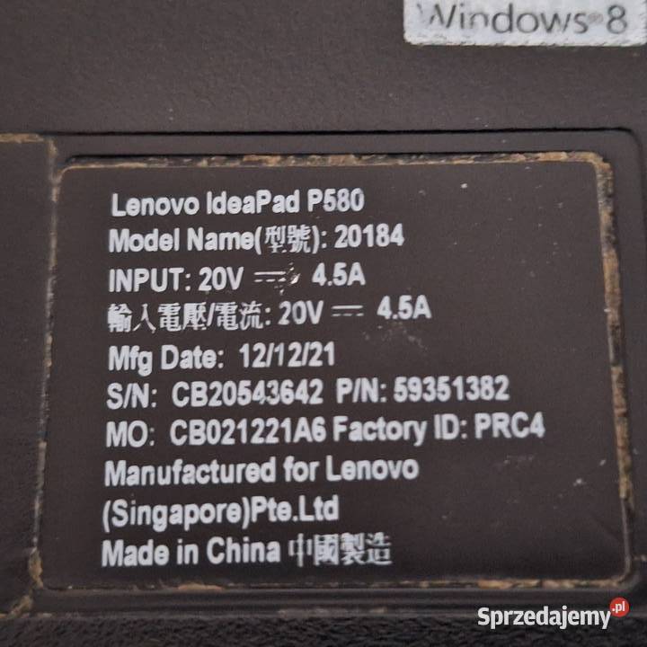 sprzedam laptopa lenovo na częśći sprzedam