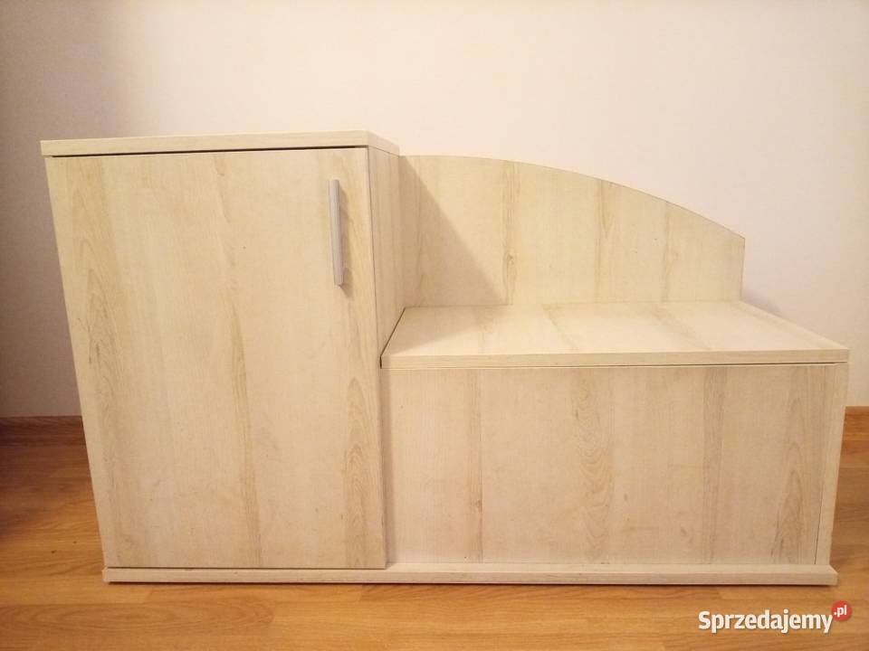 Szafka do przedpokoju z siedziskiem szare drewno Pyrzyce sprzedam