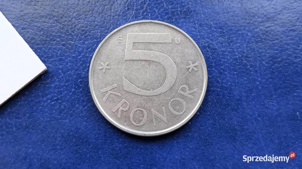 Stare monety 5 koron 1984 Szwecja Lesko