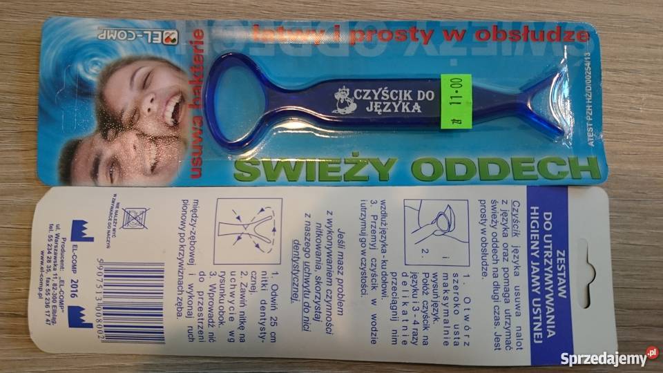 Czyścik do języka z uchwytem na nić dentystyczną Kielce sprzedam