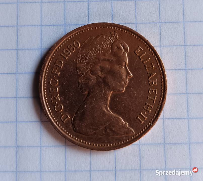 2 PENSY PENCE 1980 WIELKA BRYTANIA Numizmatyka Piszczac