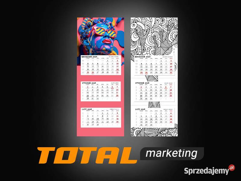 Kalendarz firmowy trójdzielny 5000 Projekt Kraków