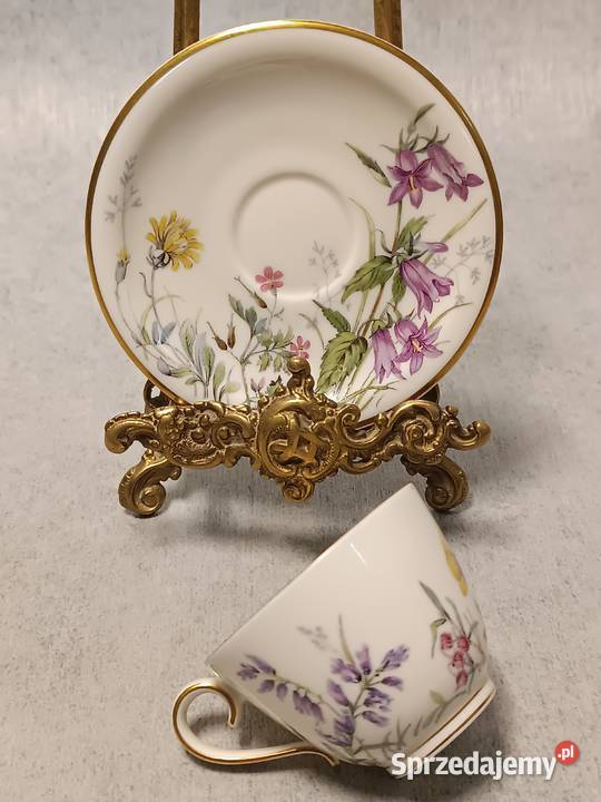 Krautheim Łączka Filiżanka Kolekcjonerski Kwiaty