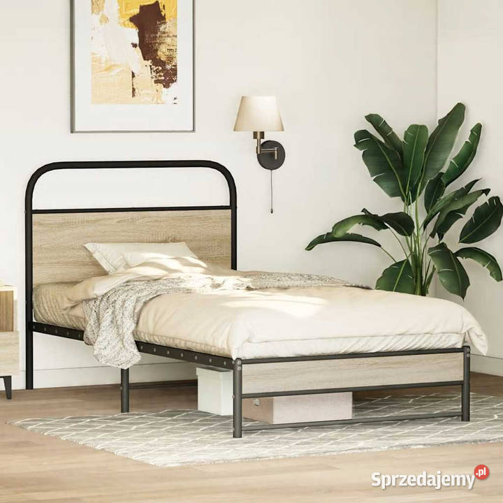 Łóżko bez materaca przydymiony dąb 90x190 sprzedam