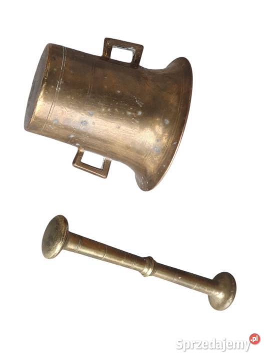 Stary mosiężny moździerz kuchenny sygnowany lata Pozostałe Cieszyn sprzedam
