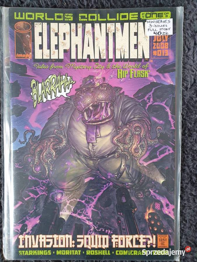 Elephantman miniseria 3 komiksy Image USA Superbohaterowie pomorskie Gdynia