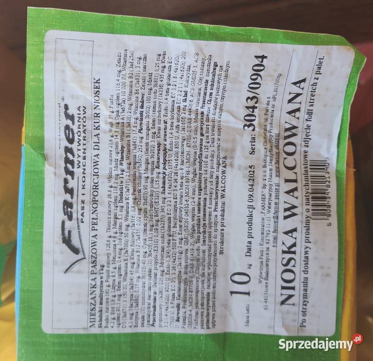 Pasza kur gęsi gołębikaczek mazowieckie Ostrołęka sprzedam